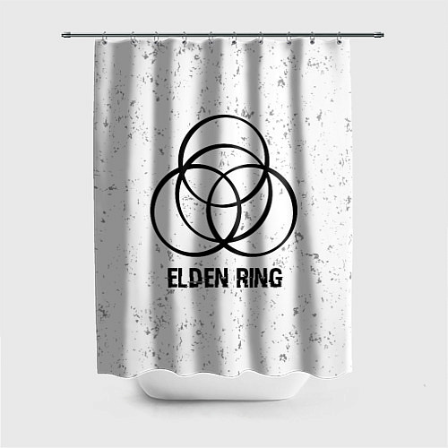 Шторка для ванной Elden Ring glitch на светлом фоне / 3D-принт – фото 1