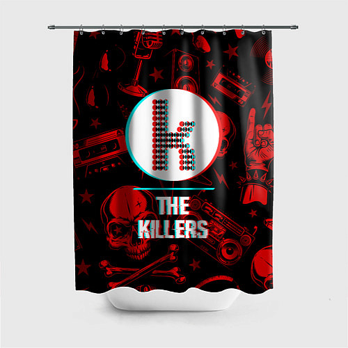 Шторка для ванной The Killers rock glitch / 3D-принт – фото 1