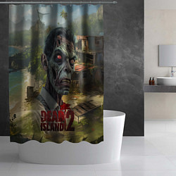 Шторка для душа Zombie dead island 2, цвет: 3D-принт — фото 2