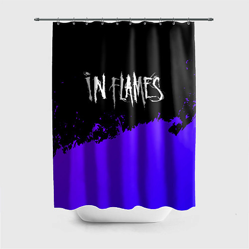 Шторка для ванной In Flames purple grunge / 3D-принт – фото 1