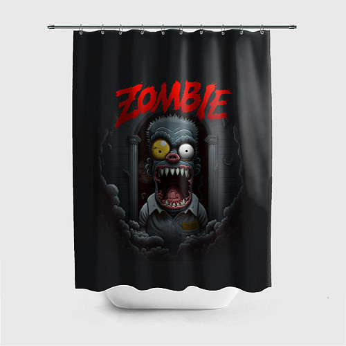 Шторка для ванной Барт Симпсон зомби / 3D-принт – фото 1