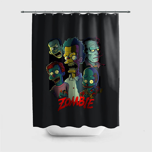 Шторка для ванной Simpsons zombie / 3D-принт – фото 1