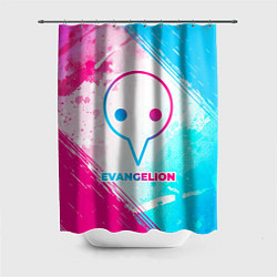Шторка для душа Evangelion neon gradient style, цвет: 3D-принт
