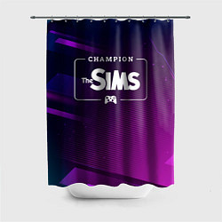 Шторка для ванной The Sims gaming champion: рамка с лого и джойстико