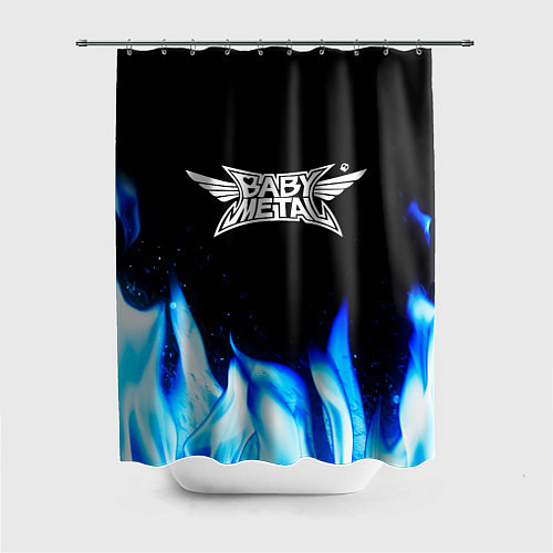 Шторка для ванной Babymetal blue fire / 3D-принт – фото 1
