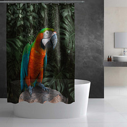 Шторка для душа Попугай Макао, цвет: 3D-принт — фото 2
