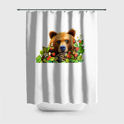 Шторка для ванной Медведь