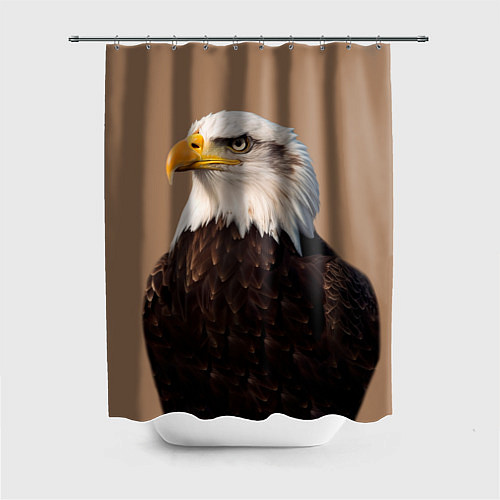 Шторка для ванной Белоголовый орлан птица / 3D-принт – фото 1