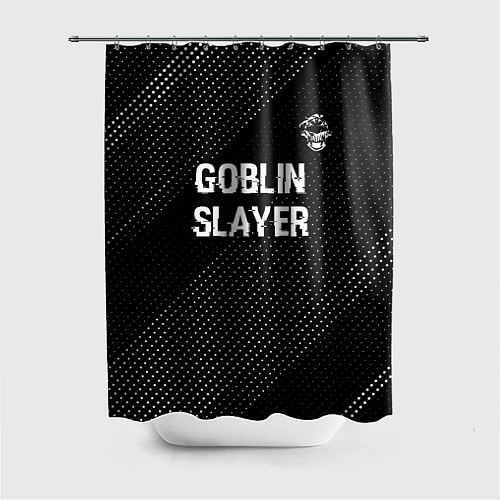 Шторка для ванной Goblin Slayer glitch на темном фоне: символ сверху / 3D-принт – фото 1
