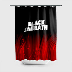 Шторка для ванной Black Sabbath red plasma