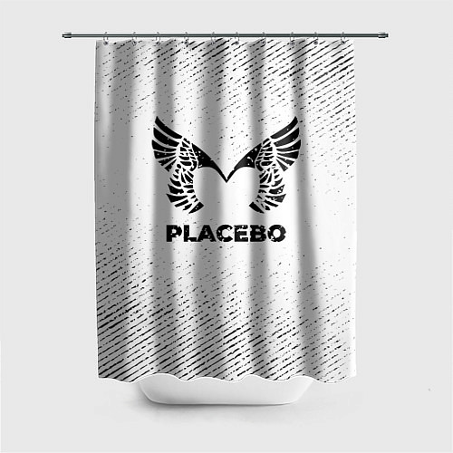 Шторка для ванной Placebo с потертостями на светлом фоне / 3D-принт – фото 1