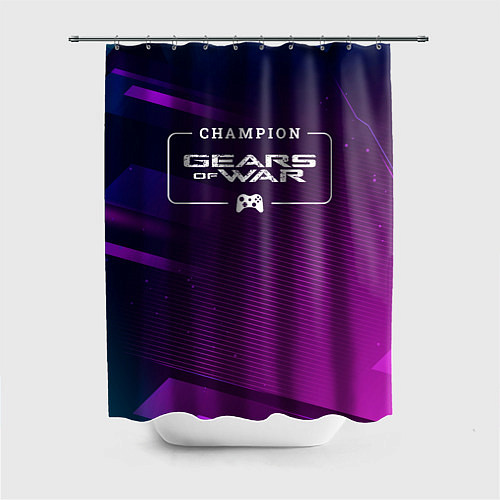 Шторка для ванной Gears of War gaming champion: рамка с лого и джойс / 3D-принт – фото 1