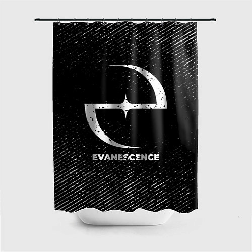 Шторка для ванной Evanescence с потертостями на темном фоне / 3D-принт – фото 1