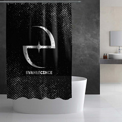 Шторка для душа Evanescence с потертостями на темном фоне, цвет: 3D-принт — фото 2