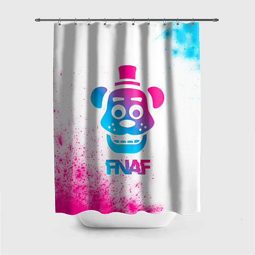 Шторка для ванной FNAF neon gradient style / 3D-принт – фото 1