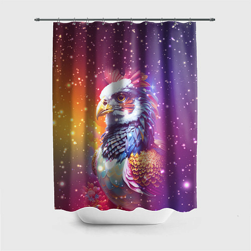Шторка для ванной Fantastic bird and starry space / 3D-принт – фото 1