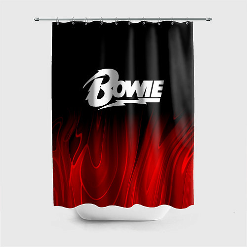 Шторка для ванной David Bowie red plasma / 3D-принт – фото 1