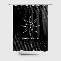 Шторка для ванной Dark Souls с потертостями на темном фоне