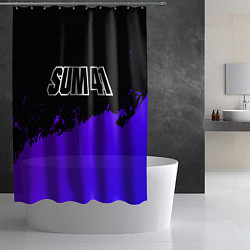 Шторка для душа Sum41 purple grunge, цвет: 3D-принт — фото 2