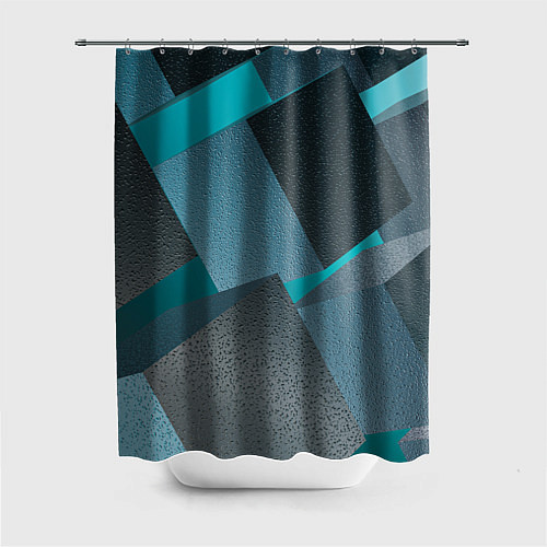 Шторка для ванной Абстрактные ребристые кубы / 3D-принт – фото 1