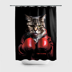 Шторка для ванной Cat boxing
