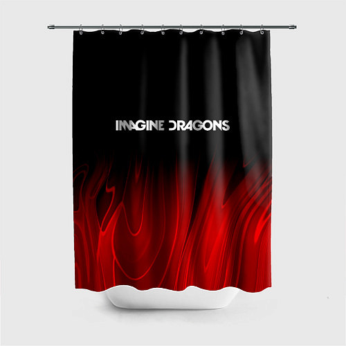 Шторка для ванной Imagine Dragons red plasma / 3D-принт – фото 1