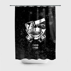 Шторка для ванной Tokyo Ghoul glitch на темном фоне