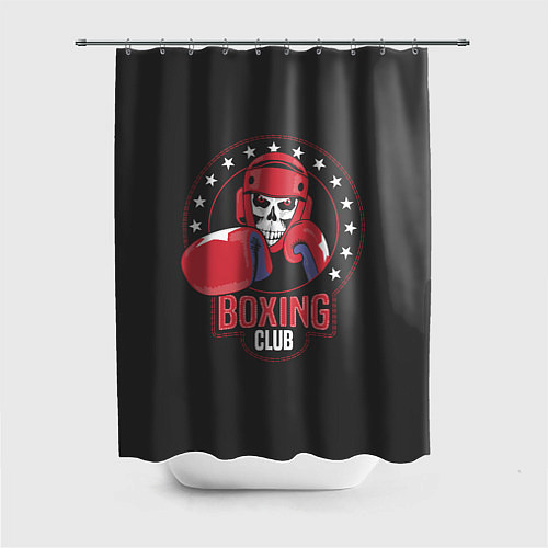 Шторка для ванной Boxing club - боксёр / 3D-принт – фото 1