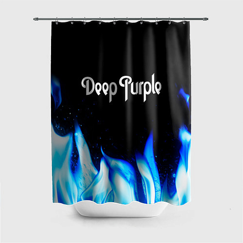 Шторка для ванной Deep Purple blue fire / 3D-принт – фото 1