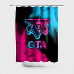 Шторка для ванной GTA - neon gradient