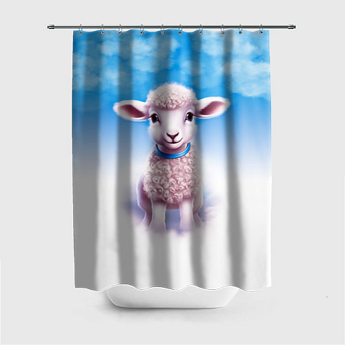 Шторка для ванной Ягнёнок / 3D-принт – фото 1