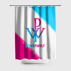 Шторка для ванной Powerwolf neon gradient style