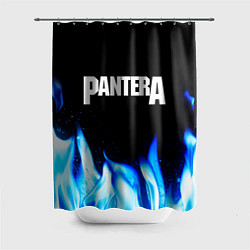 Шторка для душа Pantera blue fire, цвет: 3D-принт