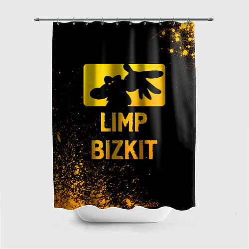 Шторка для ванной Limp Bizkit - gold gradient / 3D-принт – фото 1
