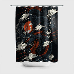 Шторка для ванной Дракон в японском стиле