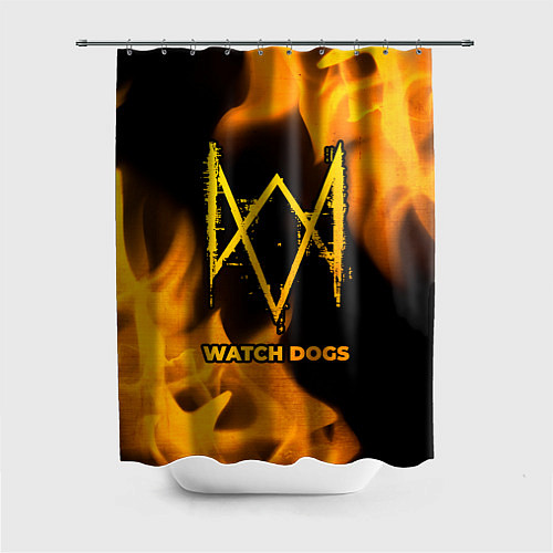 Шторка для ванной Watch Dogs - gold gradient / 3D-принт – фото 1