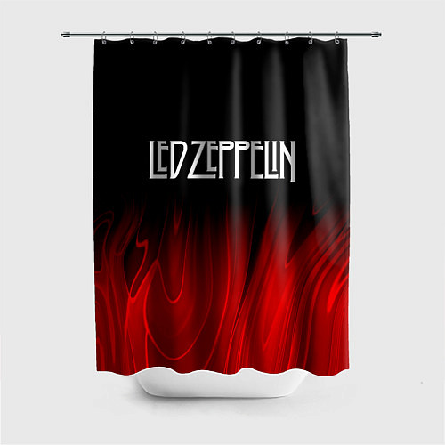 Шторка для ванной Led Zeppelin red plasma / 3D-принт – фото 1