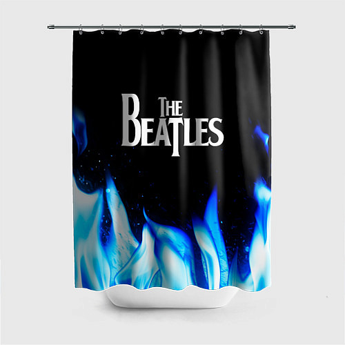 Шторка для ванной The Beatles blue fire / 3D-принт – фото 1