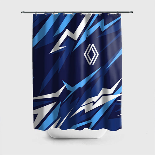 Шторка для ванной Renault - спортивный синий / 3D-принт – фото 1