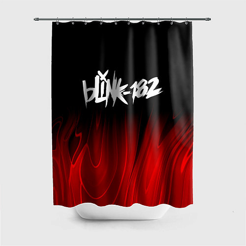 Шторка для ванной Blink 182 red plasma / 3D-принт – фото 1