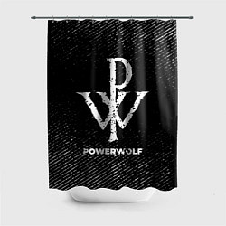 Шторка для ванной Powerwolf с потертостями на темном фоне