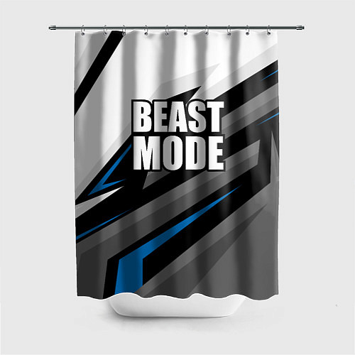 Шторка для ванной Beast mode - blue sport / 3D-принт – фото 1