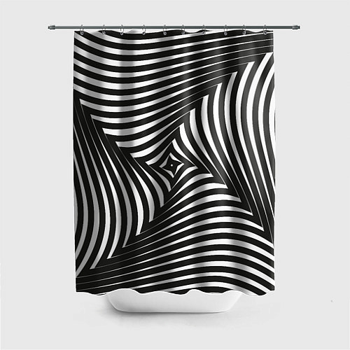 Шторка для ванной Оптическая иллюзия водоворот / 3D-принт – фото 1