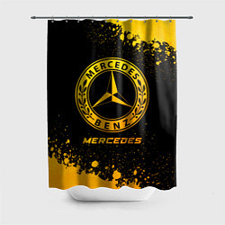 Шторка для душа Mercedes - gold gradient, цвет: 3D-принт