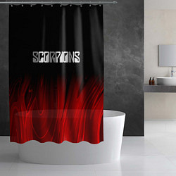Шторка для душа Scorpions red plasma, цвет: 3D-принт — фото 2