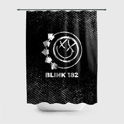 Шторка для ванной Blink 182 с потертостями на темном фоне
