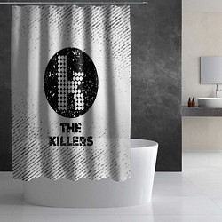 Шторка для душа The Killers с потертостями на светлом фоне, цвет: 3D-принт — фото 2