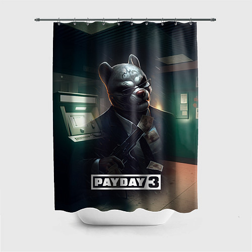 Шторка для ванной Payday 2 dog mask / 3D-принт – фото 1