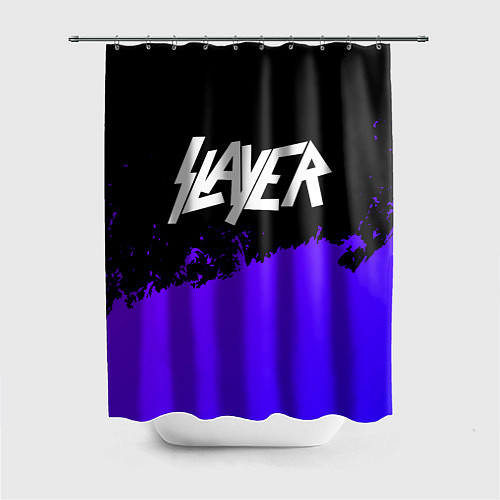 Шторка для ванной Slayer purple grunge / 3D-принт – фото 1