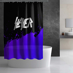 Шторка для душа Slayer purple grunge, цвет: 3D-принт — фото 2
